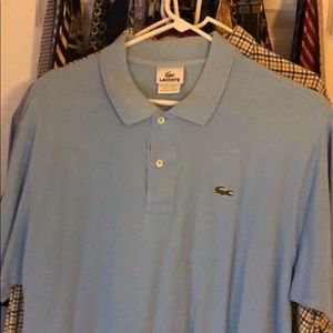 Men’s light blue Lacoste polo - size 7 (L to XL)